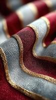 Elegant fabric showcasing rich colors and intricate textures for design inspiration in home decor and fashion photo