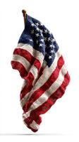 Waving American flag in vibrant colors displaying patriotism and unity photo