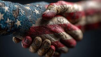 United hands represent solidarity and strength during a moment of cooperation and unity across diverse backgrounds photo