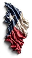 Texas state flag displayed in a textured, artistic manner, emphasizing the colors and shape, highlighting local pride and identity photo