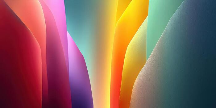 Colorful abstract design showcasing vibrant gradients and smooth textures in a harmonious blend at midday photo