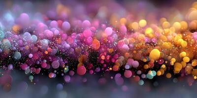 Colorful abstract bubbles create a vibrant and dynamic visual display in a digital artwork collection photo