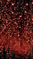 Dazzling red lights create a festive atmosphere for celebrations in a darkened setting during winter evenings photo