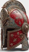 Incredible intricately designed ancient helmet showcasing skilled craftsmanship and historical significance from a bygone era photo
