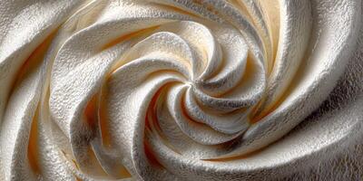 Swirled cream design showcasing intricate texture and detail in soft light photo
