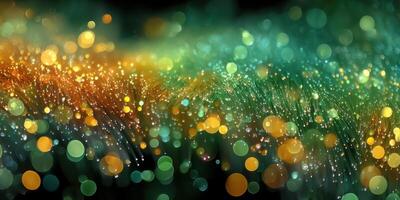 Colorful abstract design with shimmering lights and vibrant colors creating a mesmerizing effect in dark surroundings photo