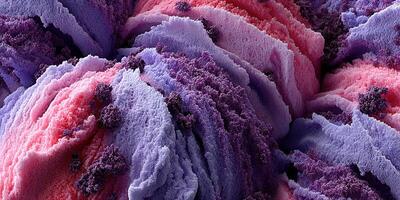 Colorful abstract texture of soft, fluffy material resembling cotton candy in shades of pink and purple photo