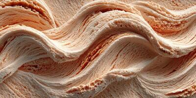 Delicate swirls of creamy sorbet showcasing a refreshing peach color with luscious texture and smooth finish photo