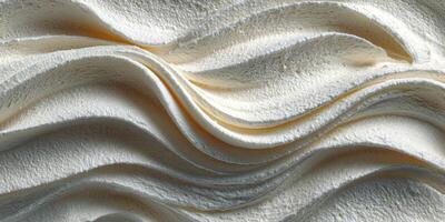 Creamy texture of whipped topping creates waves in a dessert presentation photo