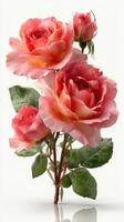 Beautiful bouquet of pink roses displaying stunning colors and textures in a serene setting photo