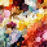 Vibrant abstract pattern fills the canvas with colors and shapes creating a lively visual experience photo