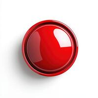 A red button on a white background photo