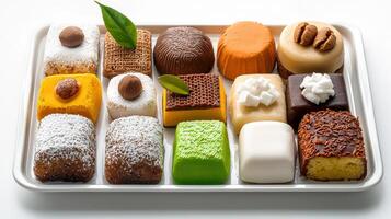 A tray of assorted pastries photo