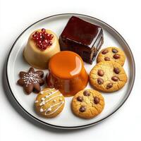 A plate of cookies, cookies, and desserts photo