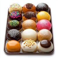 A tray of donuts photo