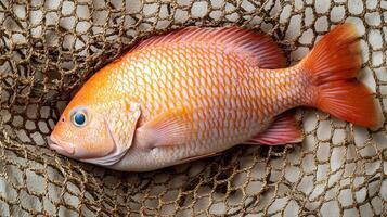 A fish in a net photo