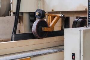 Machine or unit for wood processing at a furniture factory photo