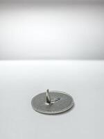 Thumbtacks, highlighting the effects of time and usage. Isolated, copy space photo