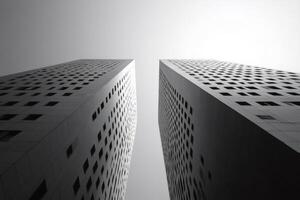 Modern architecture two imposing skyscrapers reaching for the sky photo