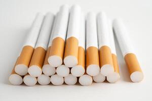 Cigarette, roll tobacco in paper with photo