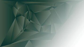 Abstract low poly design in dark green tones featuring sharp polygon shapes and smooth gradient transitions for modern digital backgrounds vector
