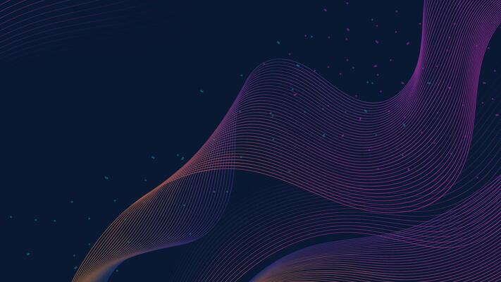 Elegant abstract background with smooth colorful gradient lines on a dark surface ideal for tech and creative digital themes