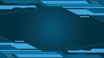 Modern technology background featuring blue tones circuit patterns and futuristic interface layout perfect for tech presentations banners and digital innovation themes vector