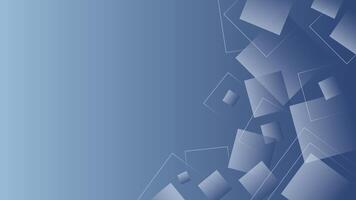 Minimal abstract background design featuring blue squares and transparent layers with soft gradients ideal for modern digital or web use vector