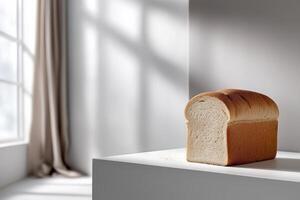 Sesame Seed Bread Loaf in Soft Natural Light photo