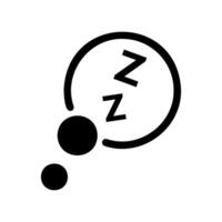 Circle with Zzz symbols and dots representing sleep vector