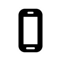 Minimalist Silhouette Icon of a Modern Touchscreen Smartphone Device vector