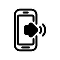 Smartphone with Data Transfer Symbol on White Minimalist Background vector