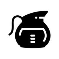 Glass Coffee Pot Carafe with Handle and Spout for Serving vector