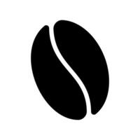Single Roasted Coffee Bean Icon in a Simple Silhouette Design vector