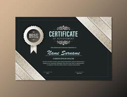 Elegant Certificate of Achievement Template Design in Formal Style vector