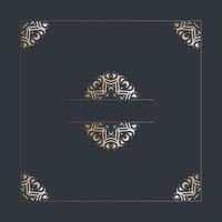 Elegant retro decorative frame design background design vector