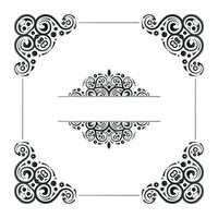 Elegant Ornament line Frame Design template vector