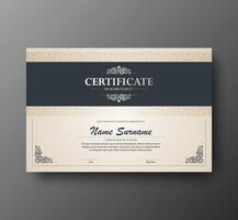 Elegant Certificate of Achievement Template Design in Formal Style. vector
