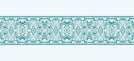 decorative border pattern with swirling motif vector