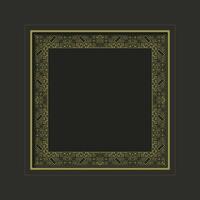 Dark calligraphic square ornament frame line vector