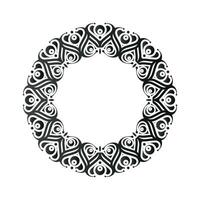 Flat decorative circle lines border background design vector