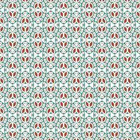 Ornamental Geometric Seamless Pattern Design in Teal and Rust Colors vector