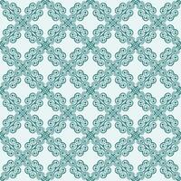 Teal Swirl Pattern Seamless motif design vector