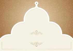 Elegant Islamic Style Ornate Pattern Frame for Ramadan Background Template vector