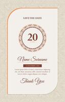 Decorative Elegant Anniversary Invitation Card Design with Ornament pattern vector
