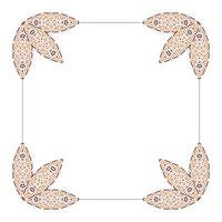 decorative frame design with ornamental corner element vector
