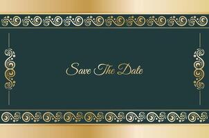 Elegant Save The Date Invitation Design vector
