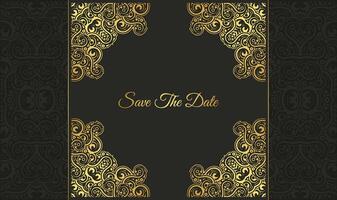 Elegant Save The Date Invitation Design. vector