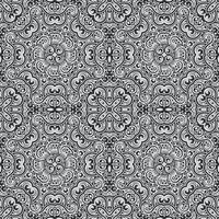 Flat mandala seamless pattern design vector