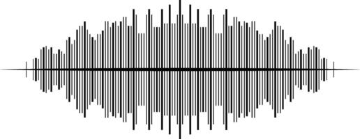Audio Waveform with Highlighted Path vector